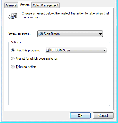 installing epson event manager software