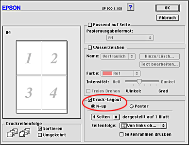 Drucken Mit Seiten Pro Blatt Windows Bzw N Up Macintosh